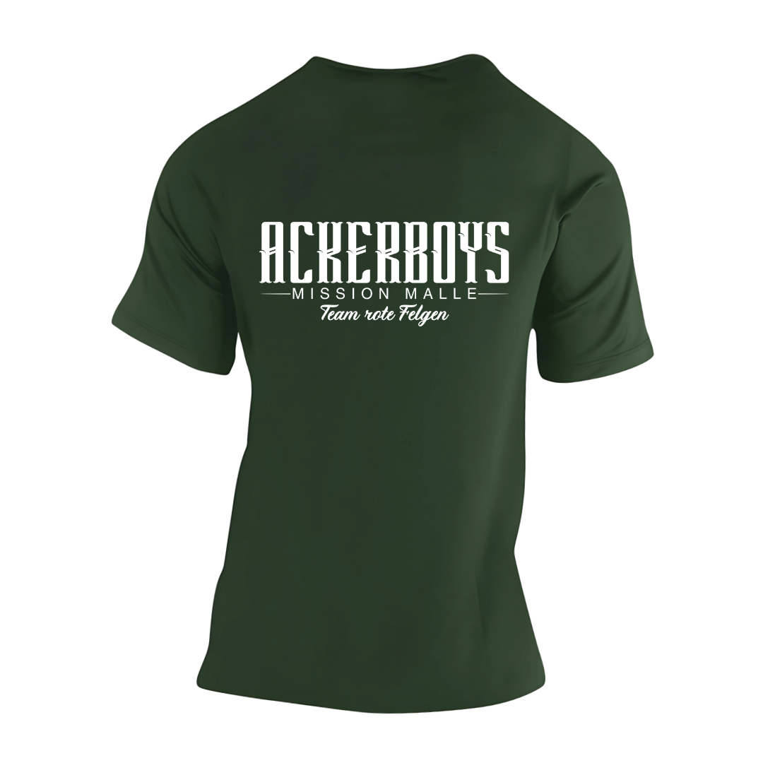 Ackerboys Team Rote Felgen Rückseite | Premium T Shirt