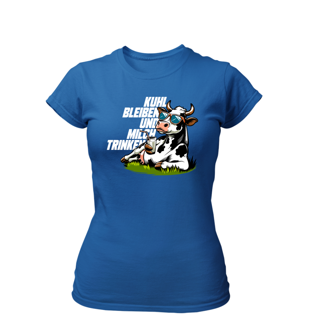 Kuhl bleiben und Milch trinken | Premium T Shirt Frauen
