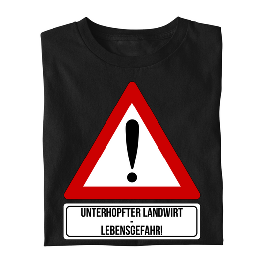 Lebensgefahr! Unterhopfter Landwirt | Premium T Shirt
