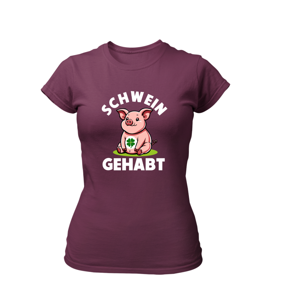 Schwein gehabt | Premium T Shirt Frauen