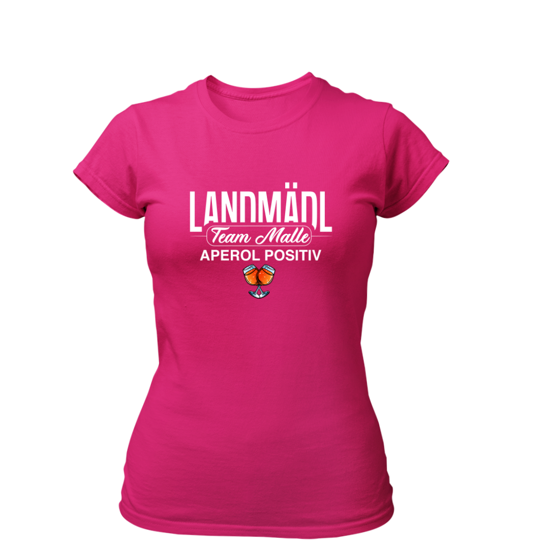 Landmädl Team Malle Aperol positiv | Premium T Shirt Frauen