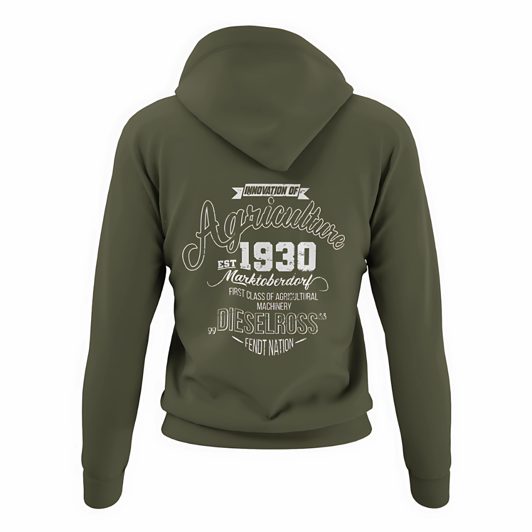 Fendt History Vintage Rückseite | Premium Hoodie