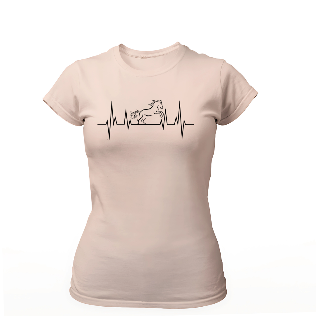 Herzschlag Pferd | Premium T Shirt Frauen