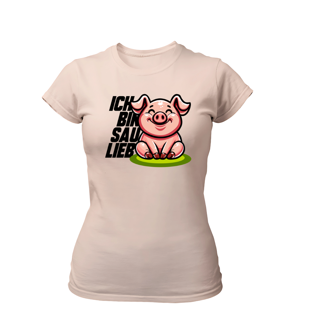 Ich bin Sau Lieb | Premium T Shirt Frauen