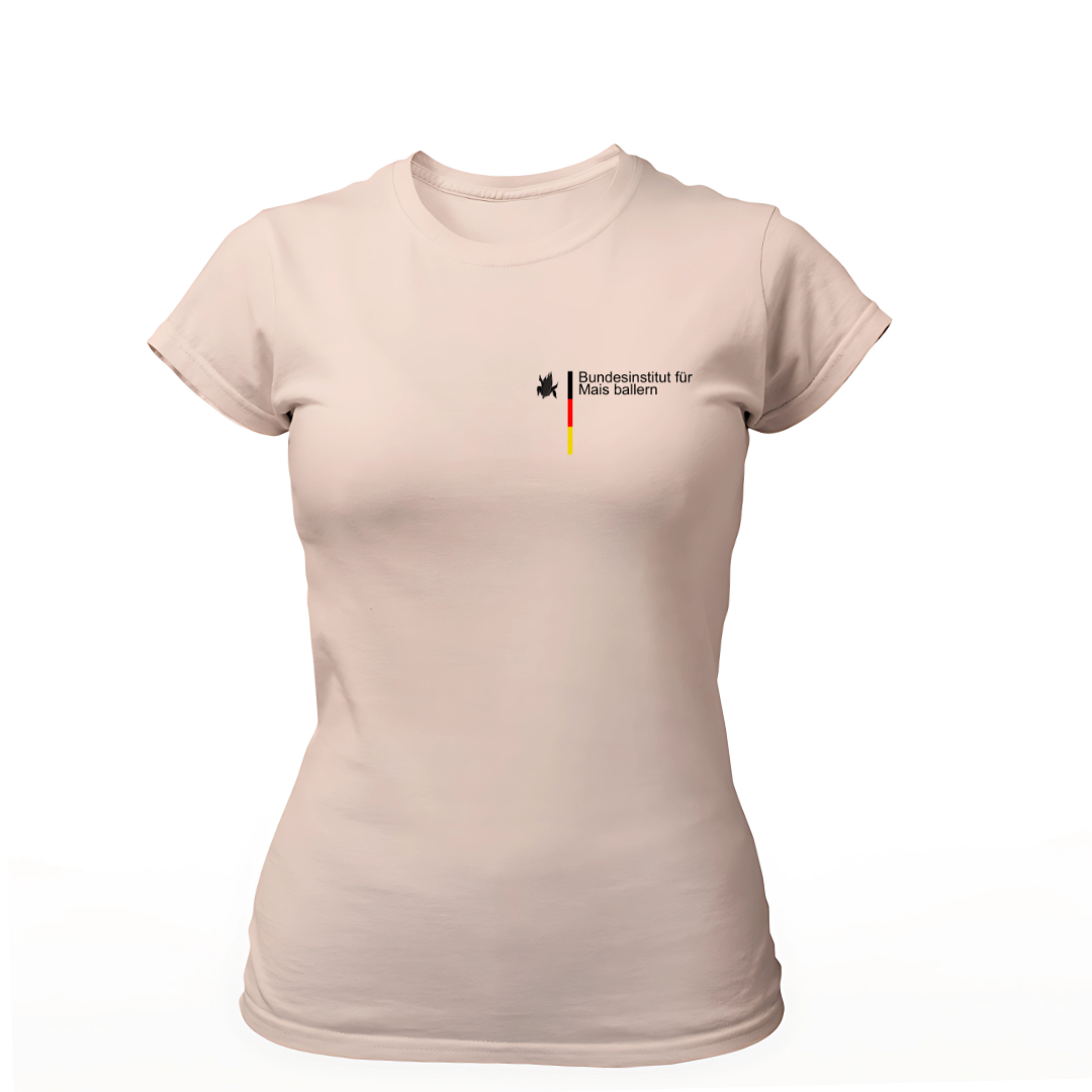 Bundesinstitut Mais ballern Brustdruck | Premium T Shirt Frauen