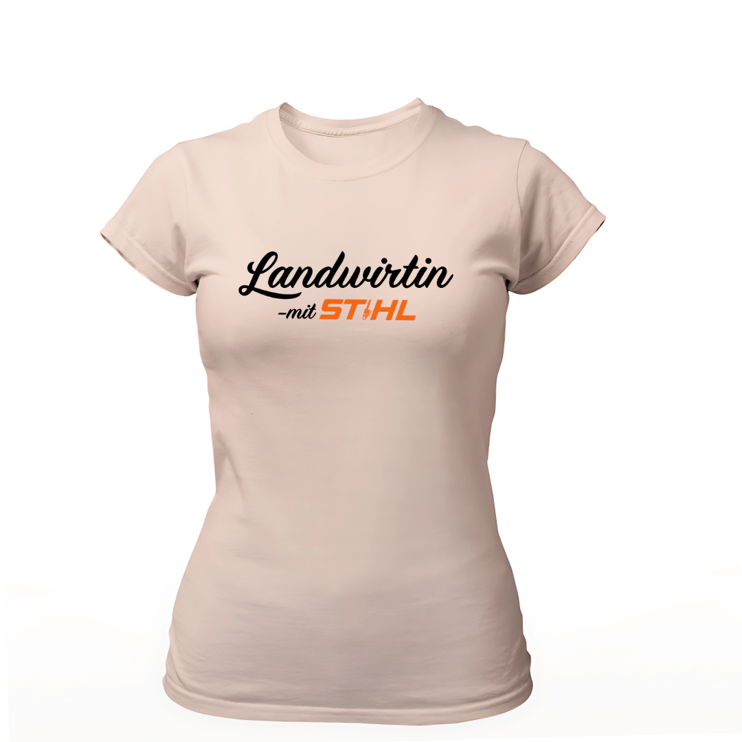 Landwirtin mit Stihl | Premium T Shirt Frauen