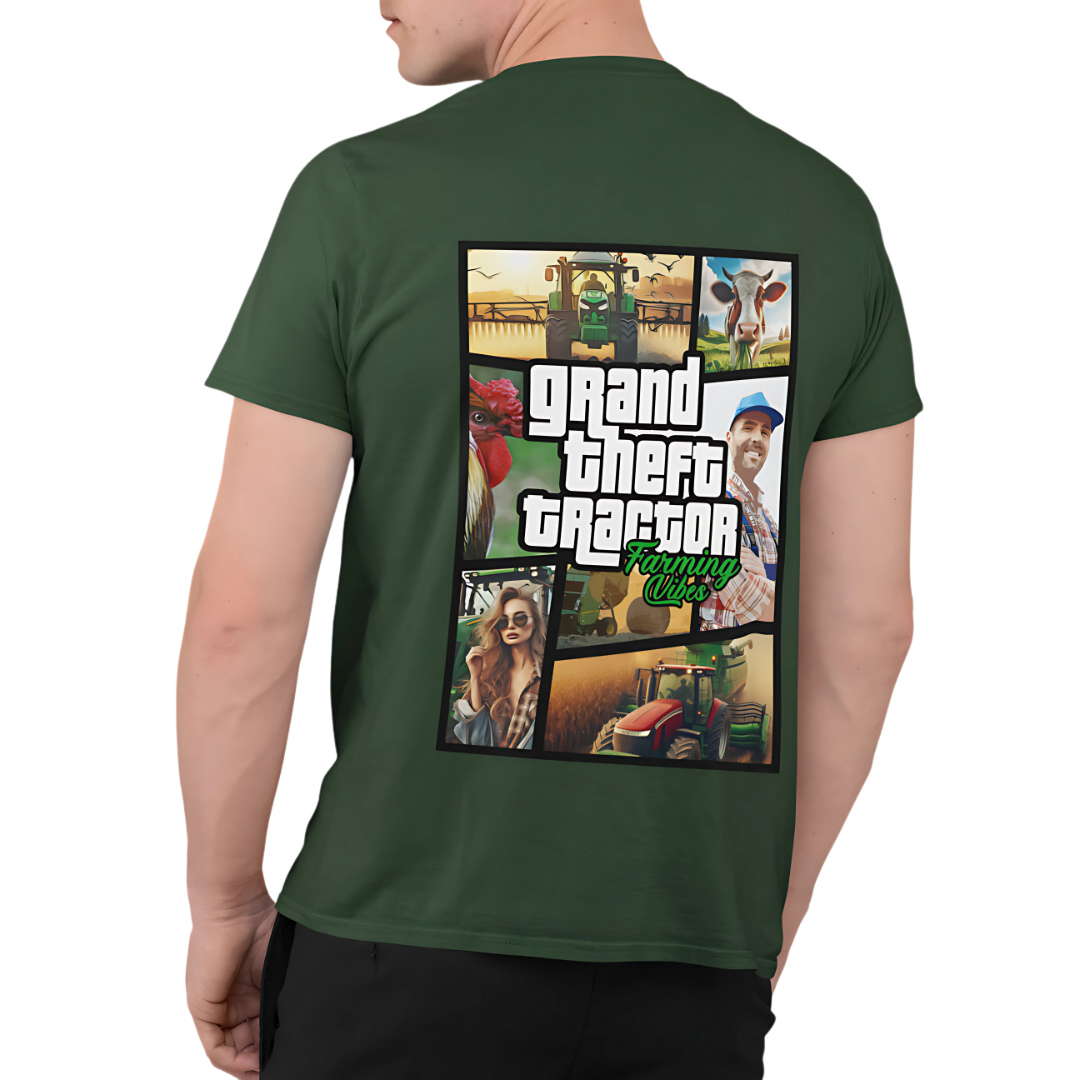 Grand Theft "Farming Vibes" Rückseite | Premium T Shirt