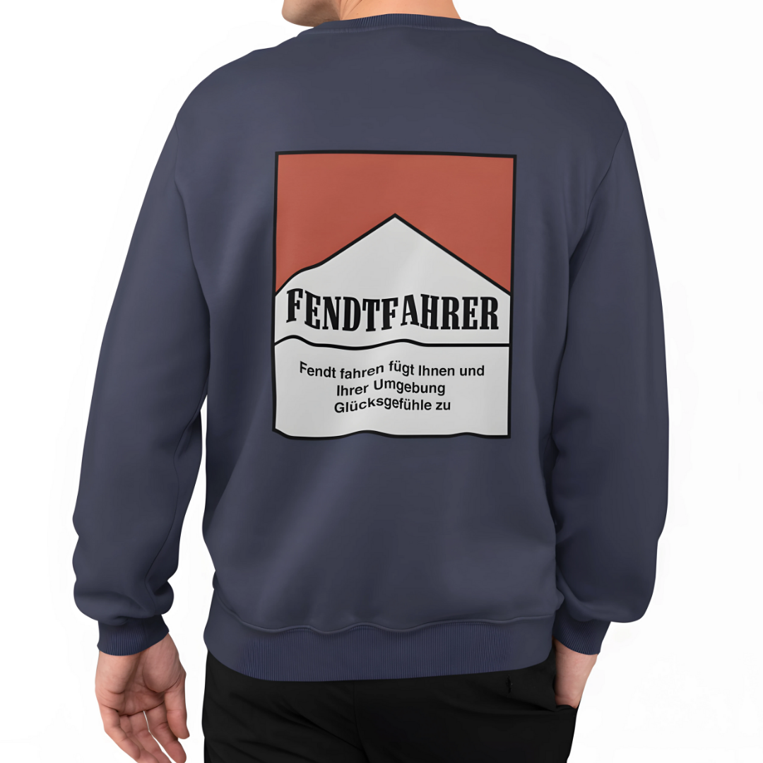 Fendtfahrer Glücksgefühle Zigaretten Motiv Rückseite | Premium Sweater