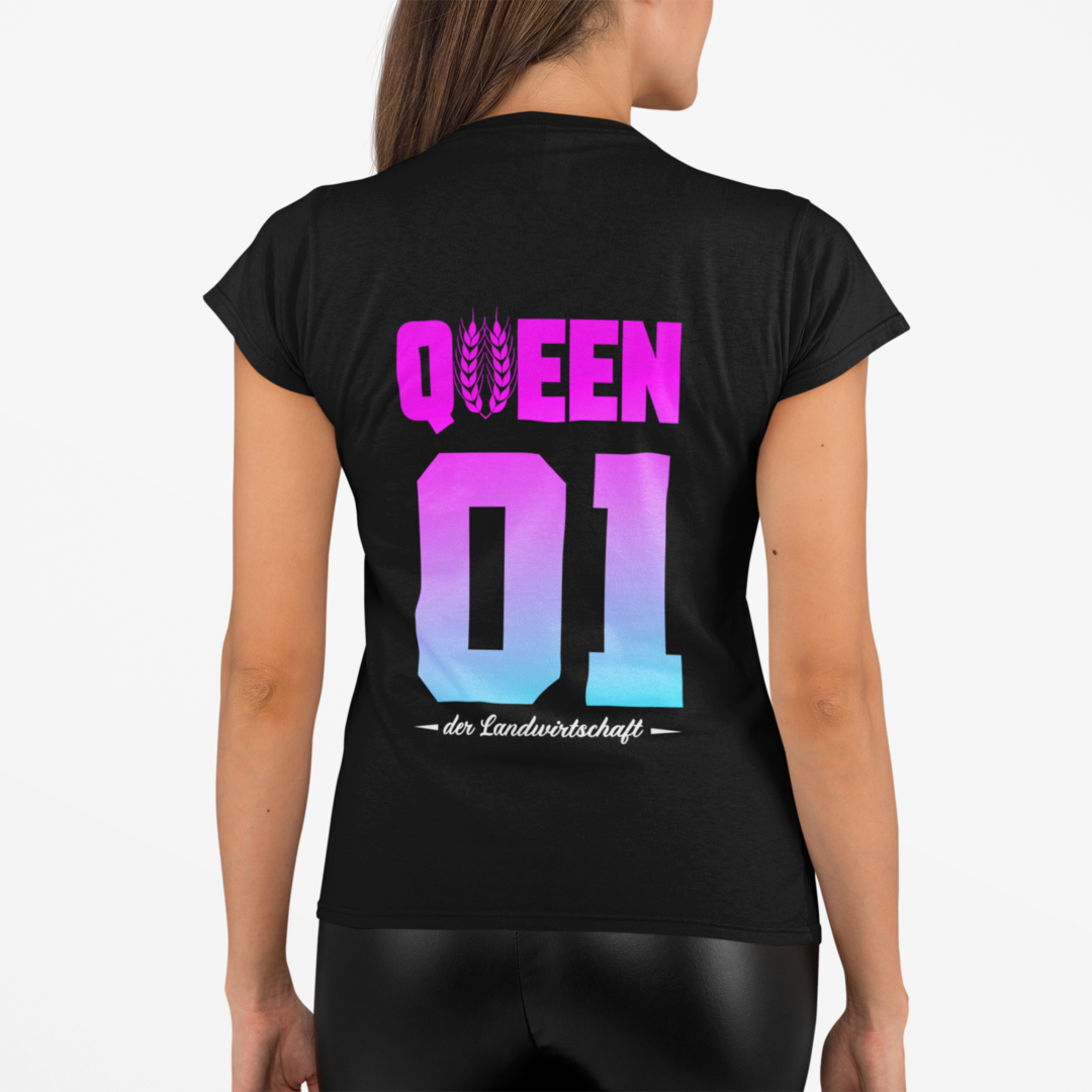 QUEEN der Landwirtschaft Rückseite | Premium T Shirt