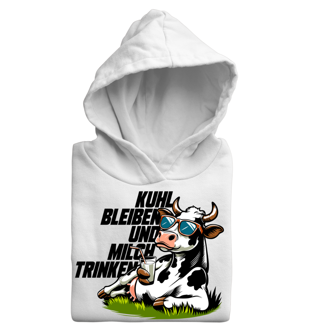 Kuhl bleiben und Milch trinken | Premium Hoodie