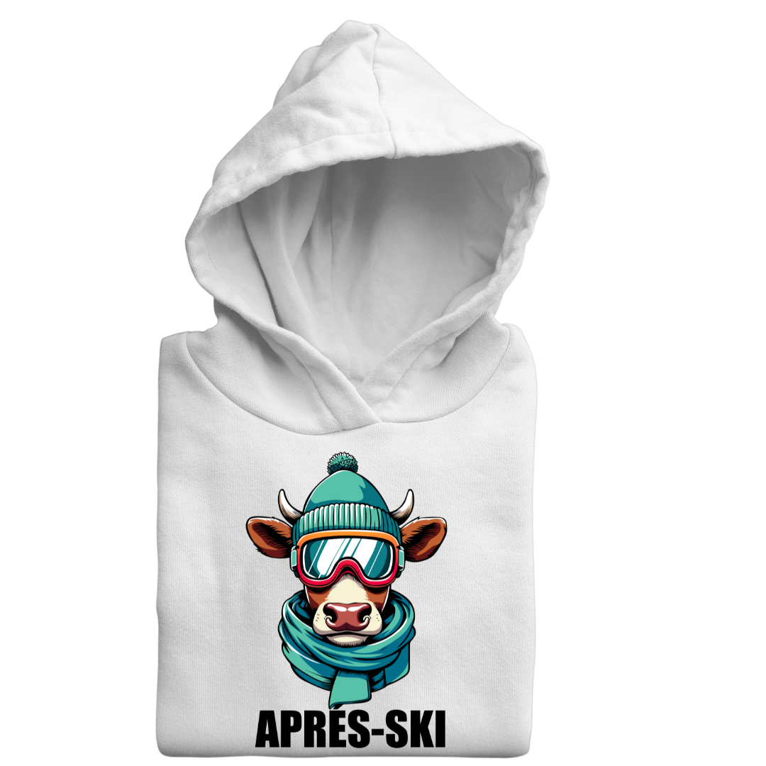 Apres Ski Kuh mit Skibrille | Premium Hoodie
