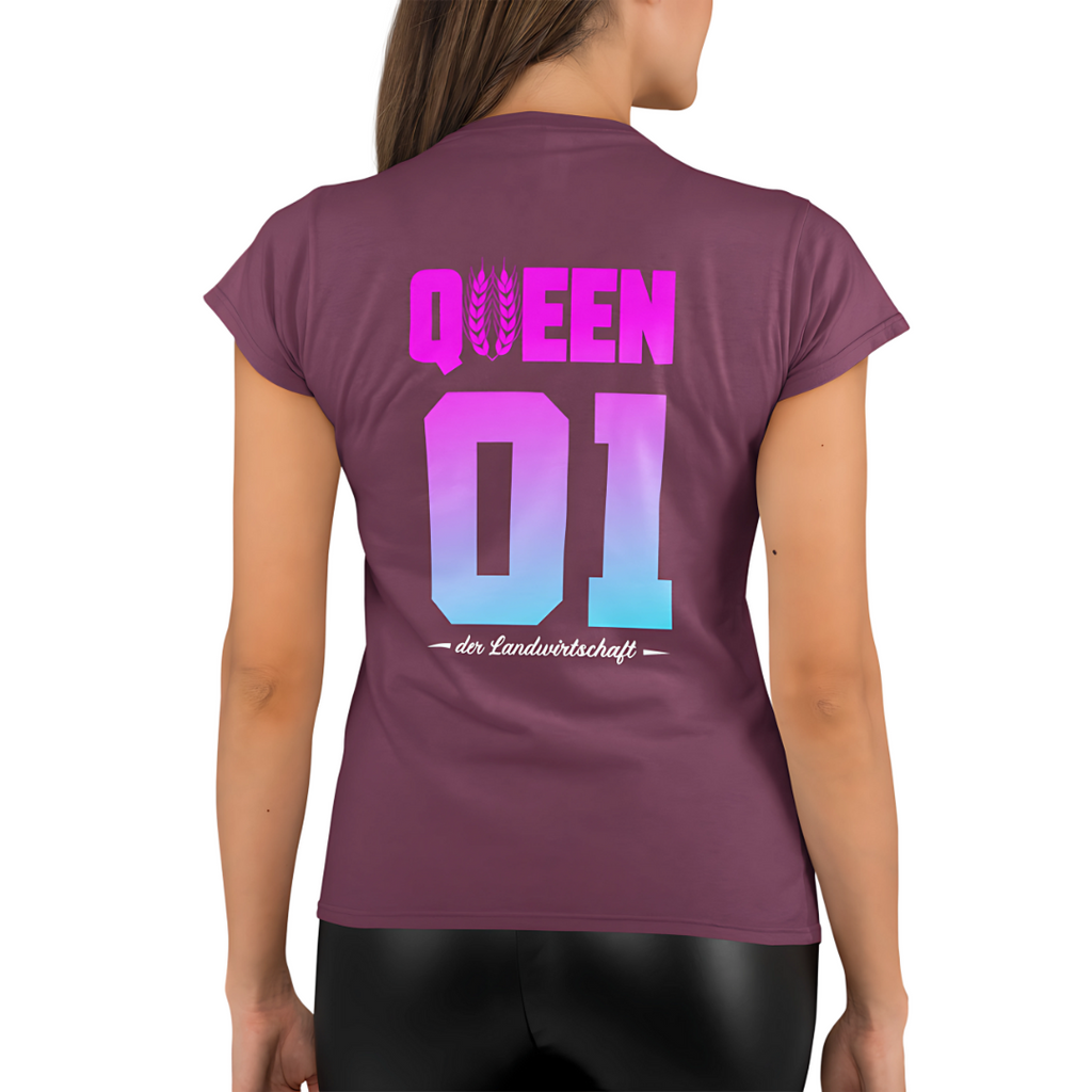 QUEEN der Landwirtschaft Rückseite | Premium T Shirt Frauen