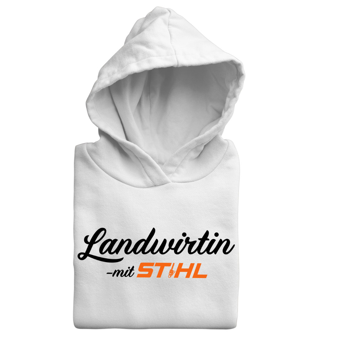 Landwirtin mit Stihl Premium - Hoodie