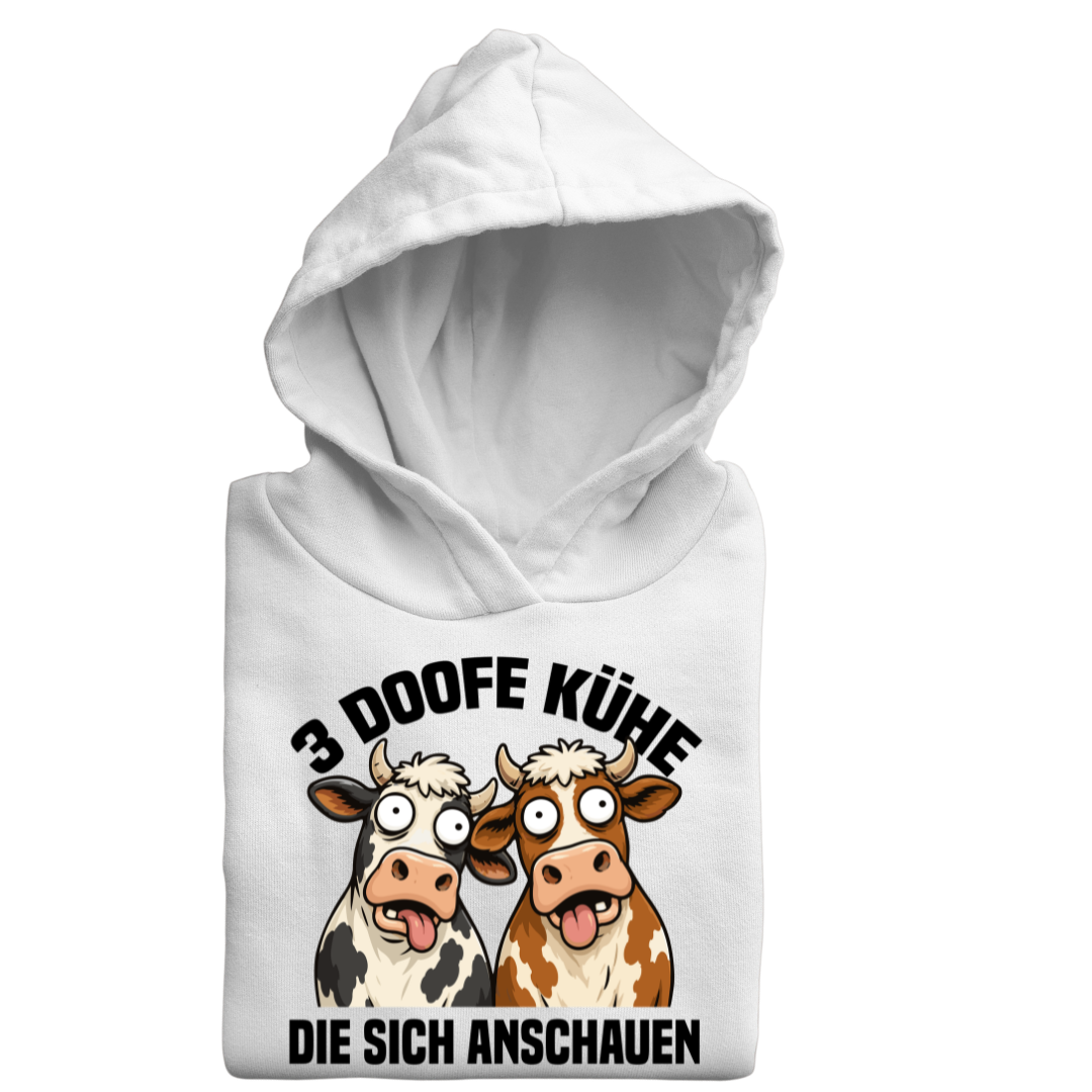 3 Doofe Kühe die sich anschauen | Classic Hoodie