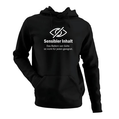 *NEU* "Sensibler Inhalt" Gülle ballern Premium - Hoodie