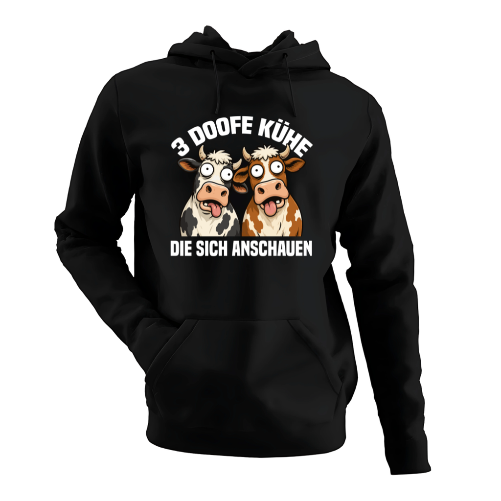 3 Doofe Kühe die sich anschauen | Classic Hoodie