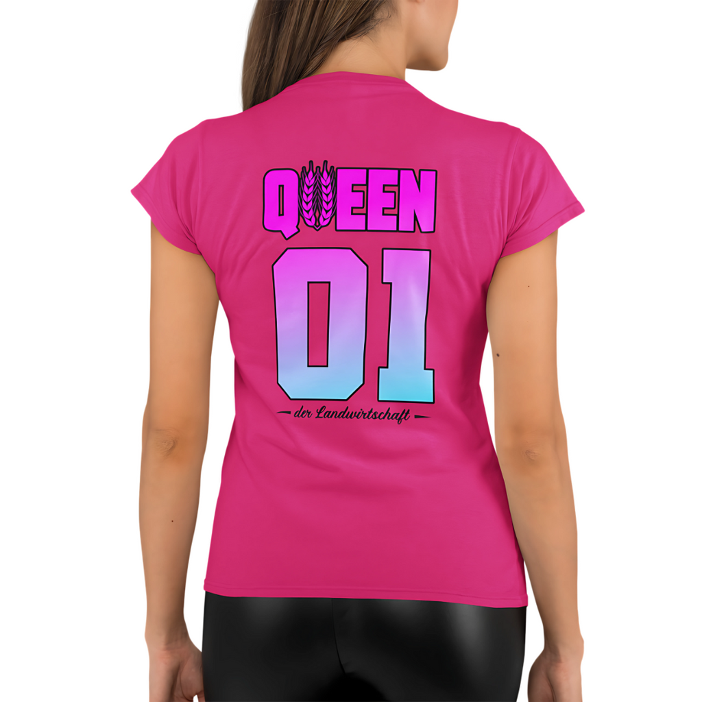 QUEEN der Landwirtschaft Rückseite | Premium T Shirt Frauen