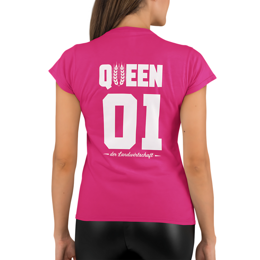QUEEN der Landwirtschaft#2 Rückseite | Premium T Shirt Frauen