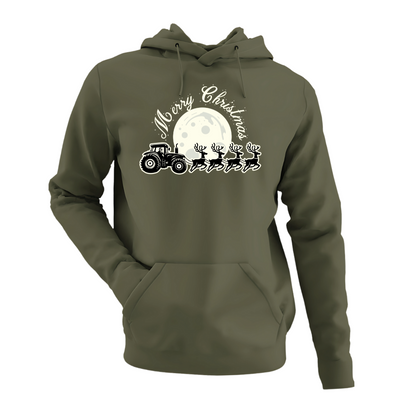 Merry Christmas Traktor mit Rentieren Premium - Hoodie