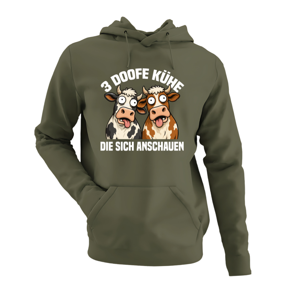 3 Doofe Kühe die sich anschauen | Classic Hoodie