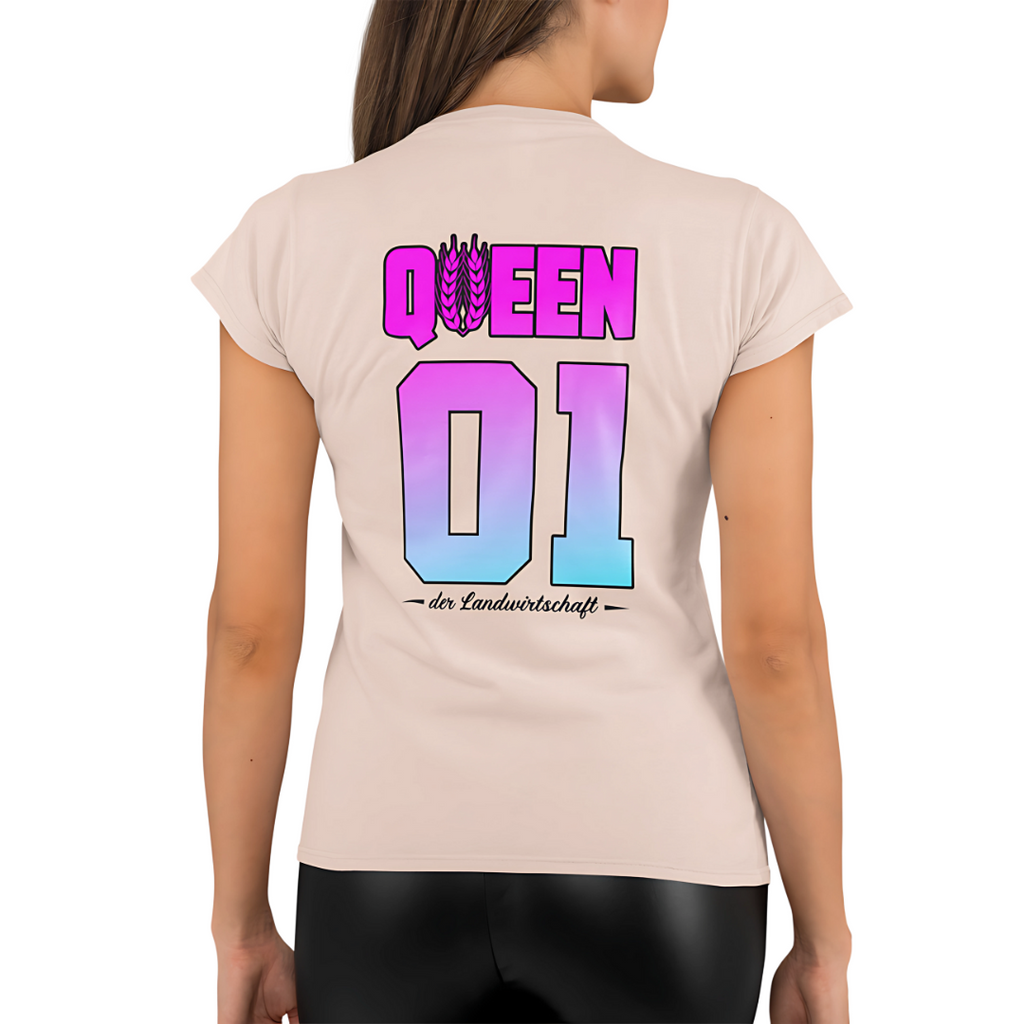 QUEEN der Landwirtschaft Rückseite | Premium T Shirt Frauen