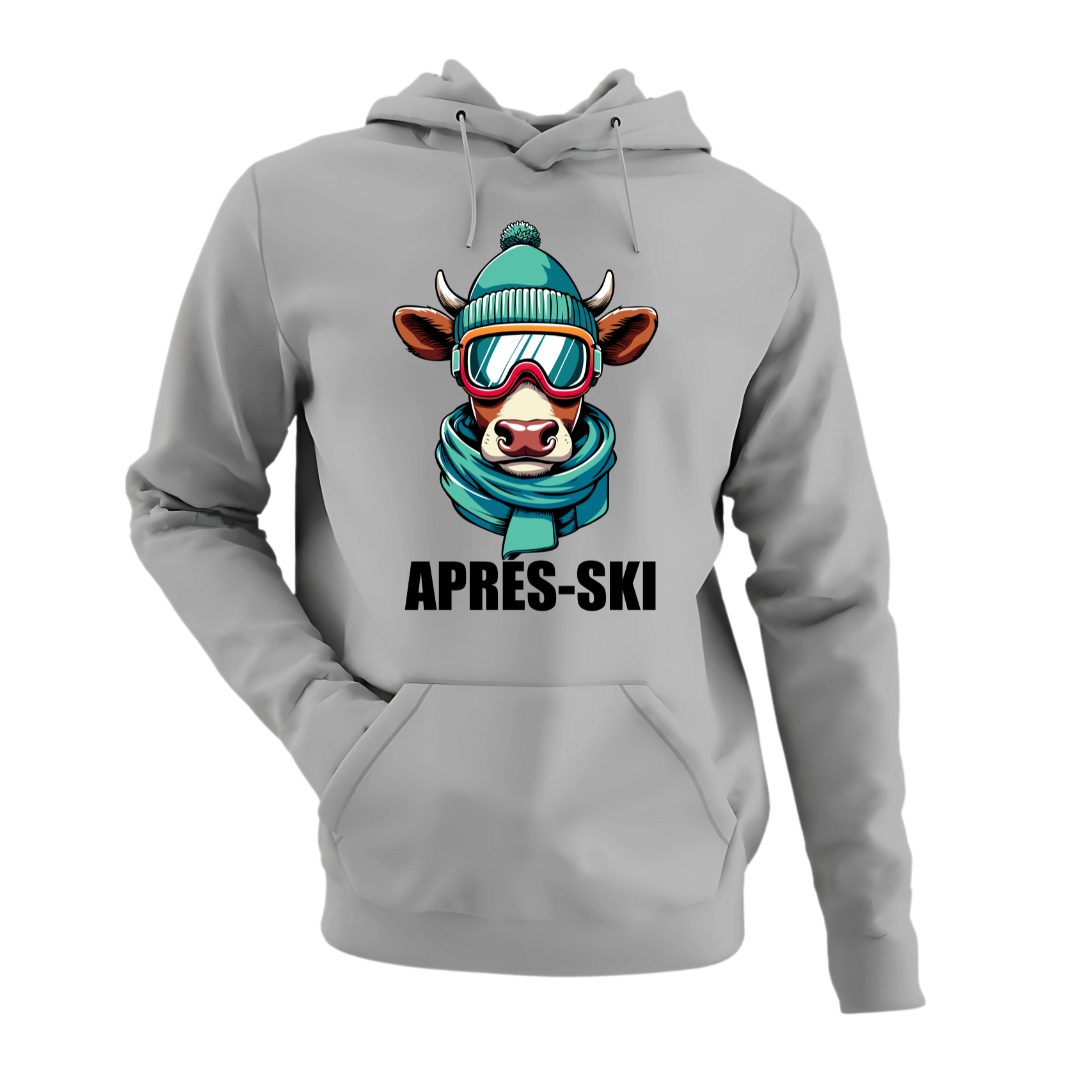 Apres Ski Kuh mit Skibrille | Premium Hoodie