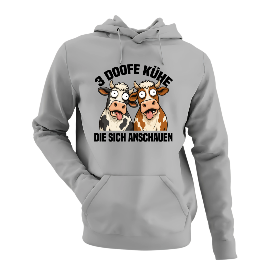3 Doofe Kühe die sich anschauen | Classic Hoodie
