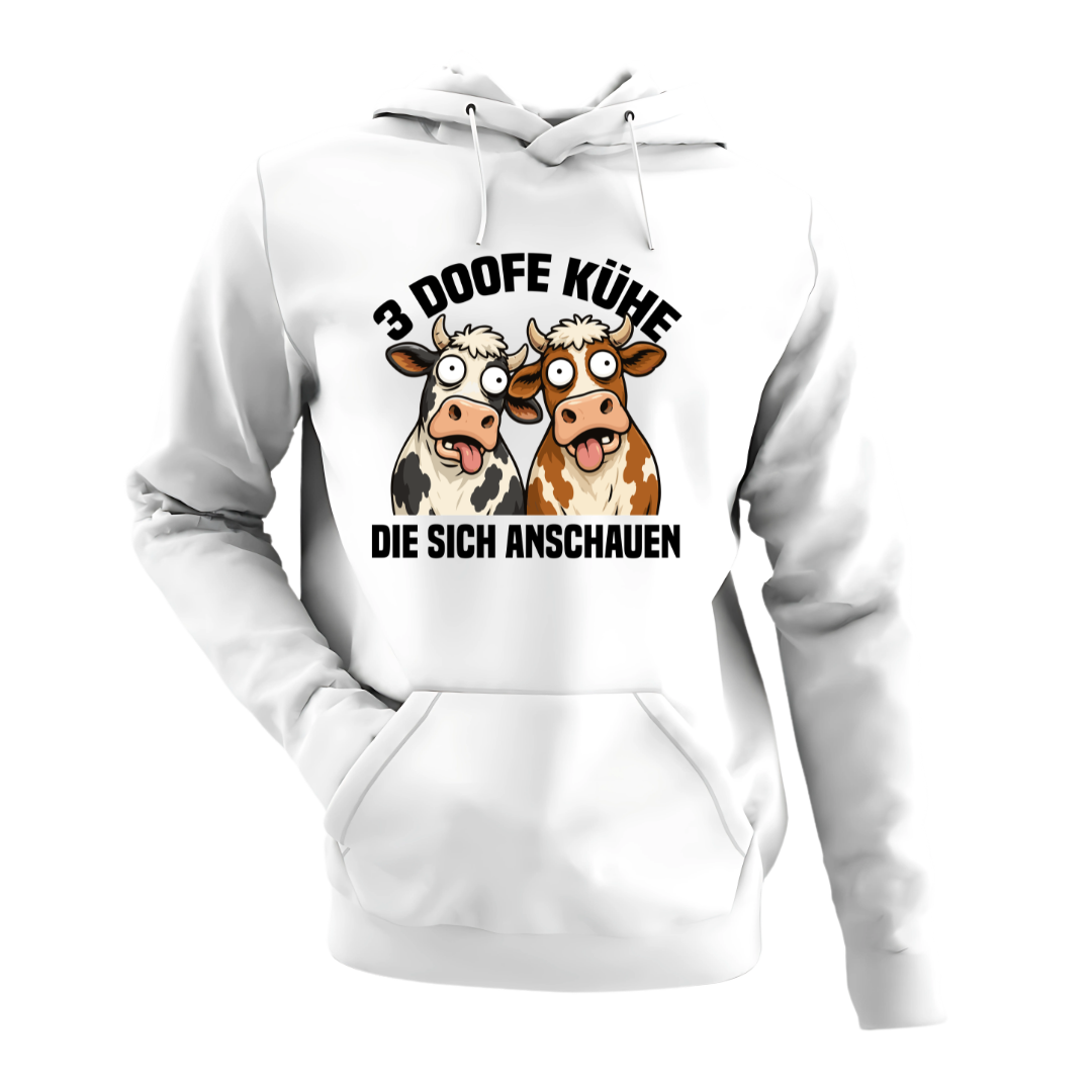 3 Doofe Kühe die sich anschauen | Classic Hoodie