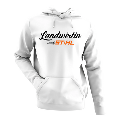 Landwirtin mit Stihl Premium - Hoodie