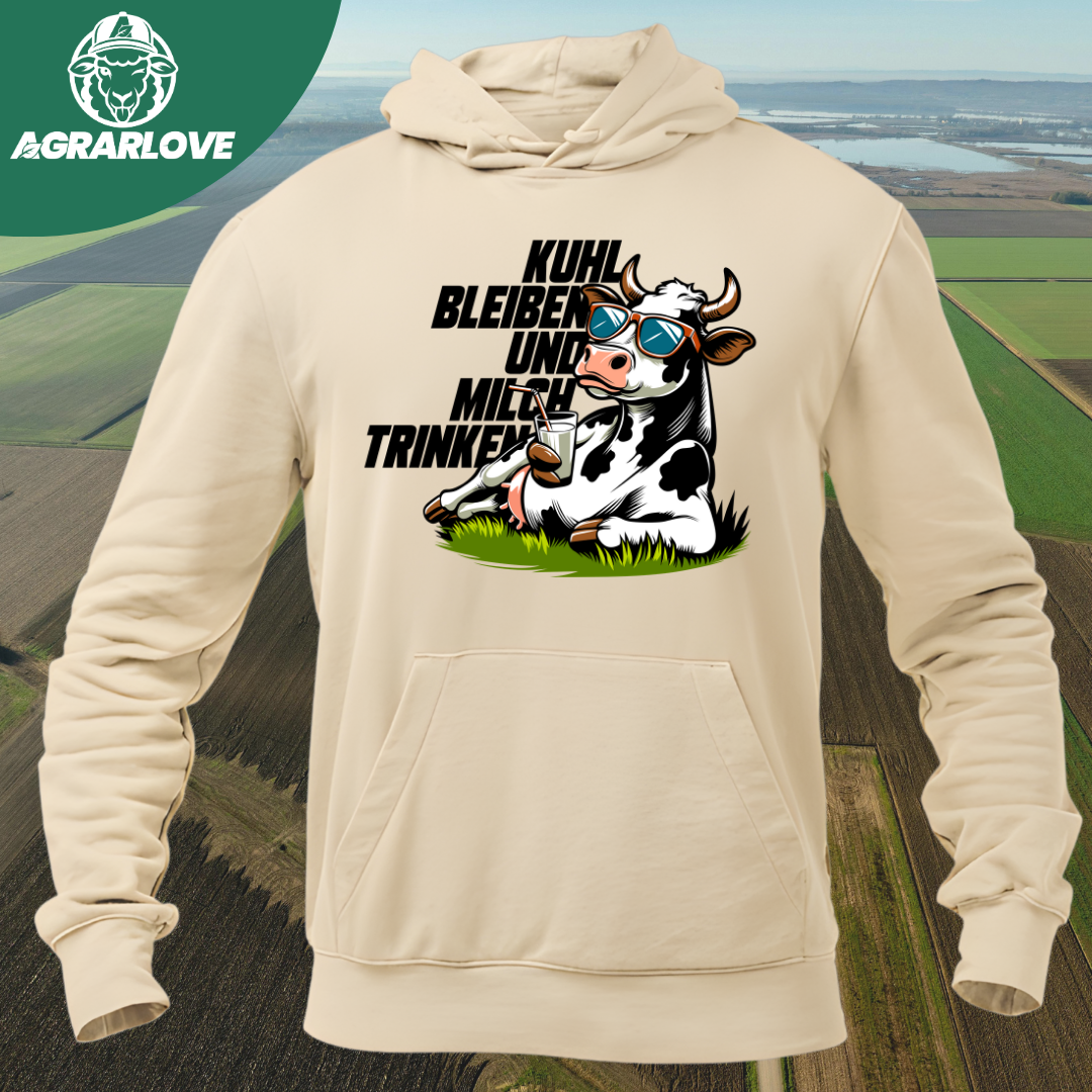 Kuhl bleiben und Milch trinken | Premium Hoodie