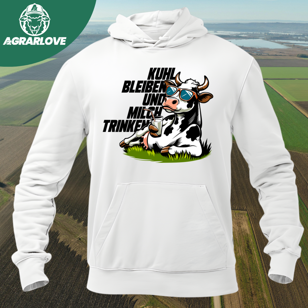 Kuhl bleiben und Milch trinken | Premium Hoodie