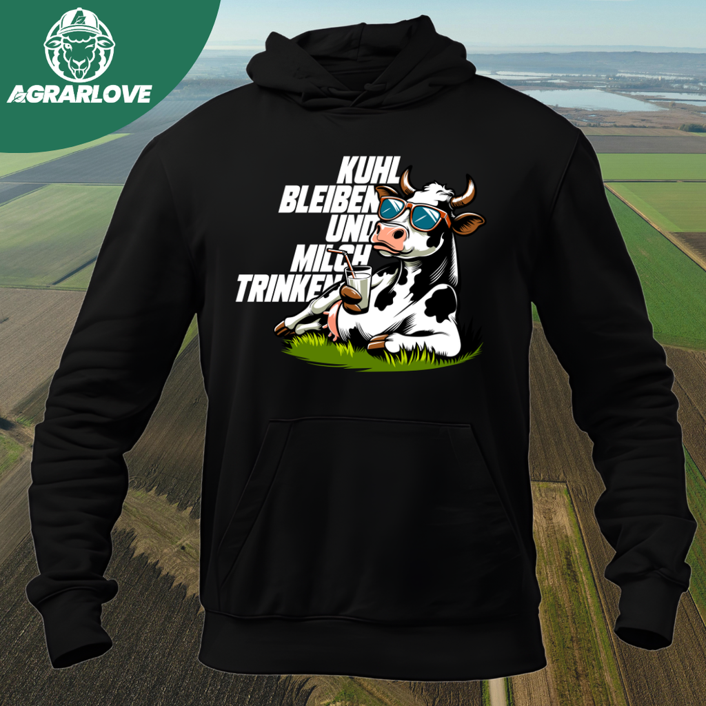 Kuhl bleiben und Milch trinken | Premium Hoodie