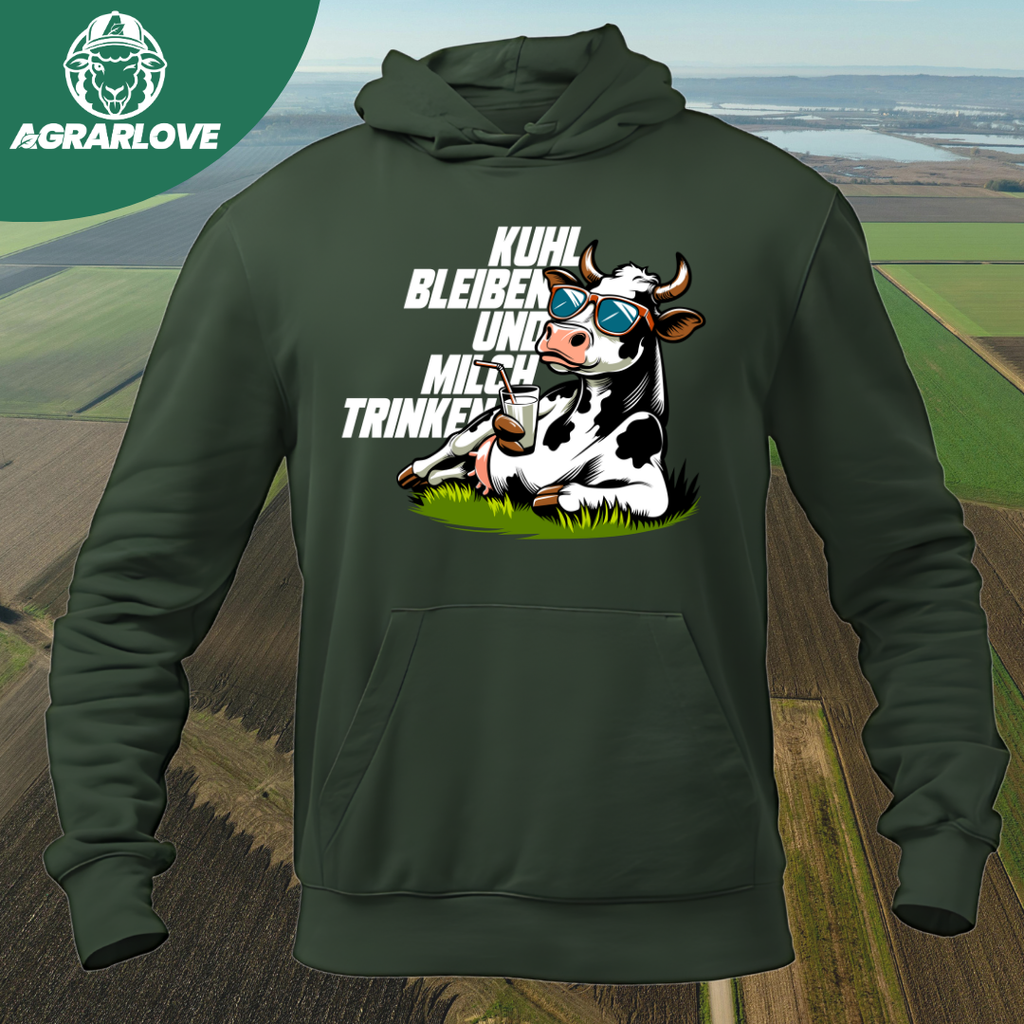 Kuhl bleiben und Milch trinken | Premium Hoodie