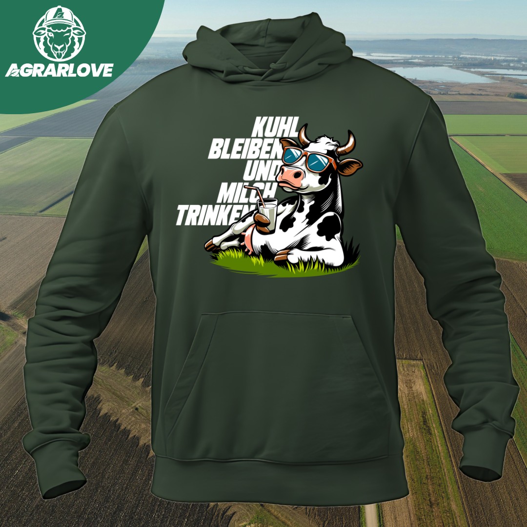 Kuhl bleiben und Milch trinken | Premium Hoodie