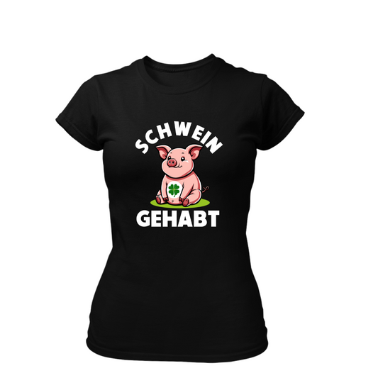 Schwein gehabt | Premium T Shirt Frauen