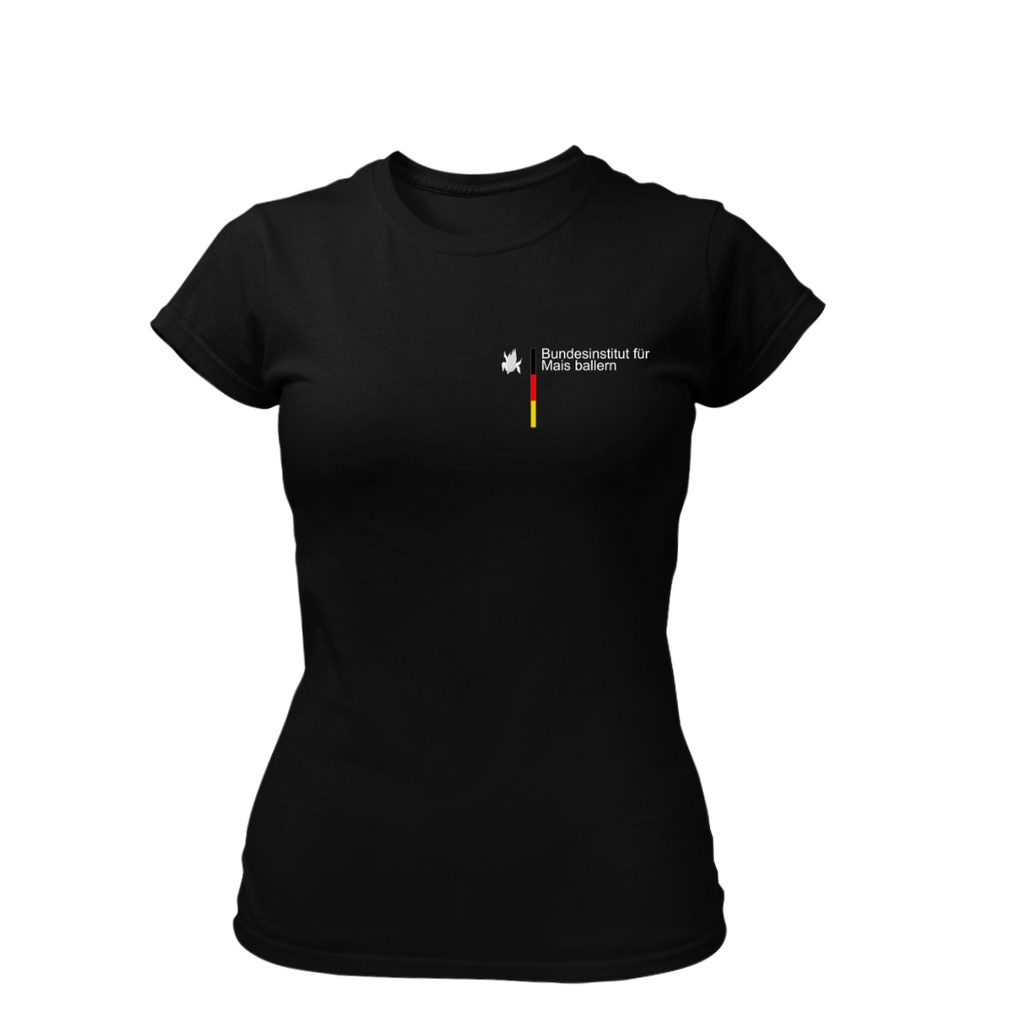 Bundesinstitut Mais ballern Brustdruck | Premium T Shirt Frauen