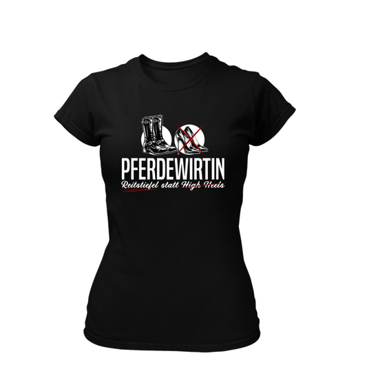 Pferdewirtin Reitstiefel statt High Heels | Premium T Shirt Frauen