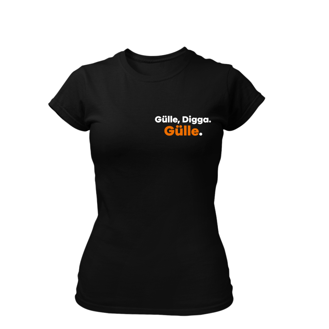 GÜLLE, DIGGA. GÜLLE Brustdruck | Premium T Shirt Frauen