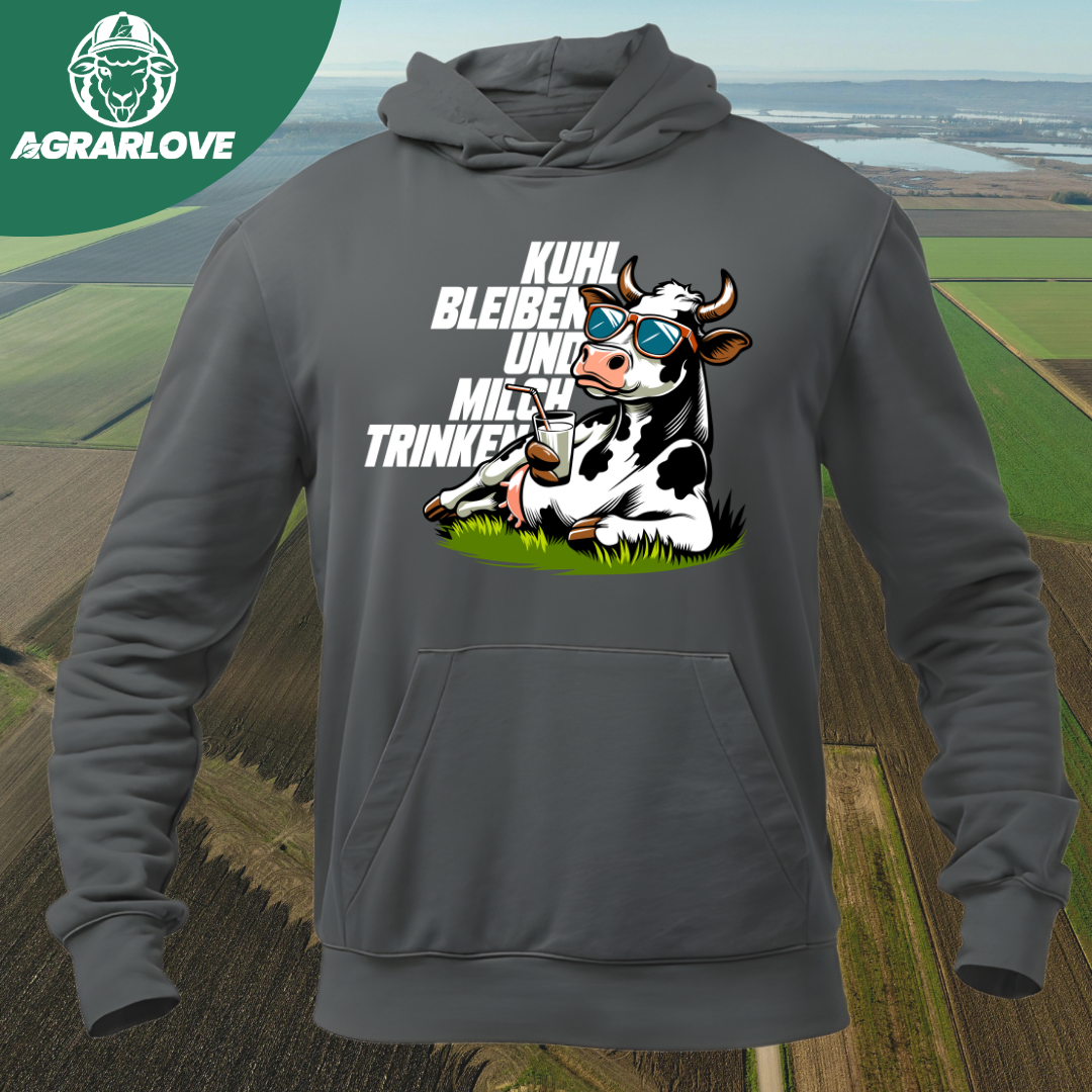 Kuhl bleiben und Milch trinken | Premium Hoodie