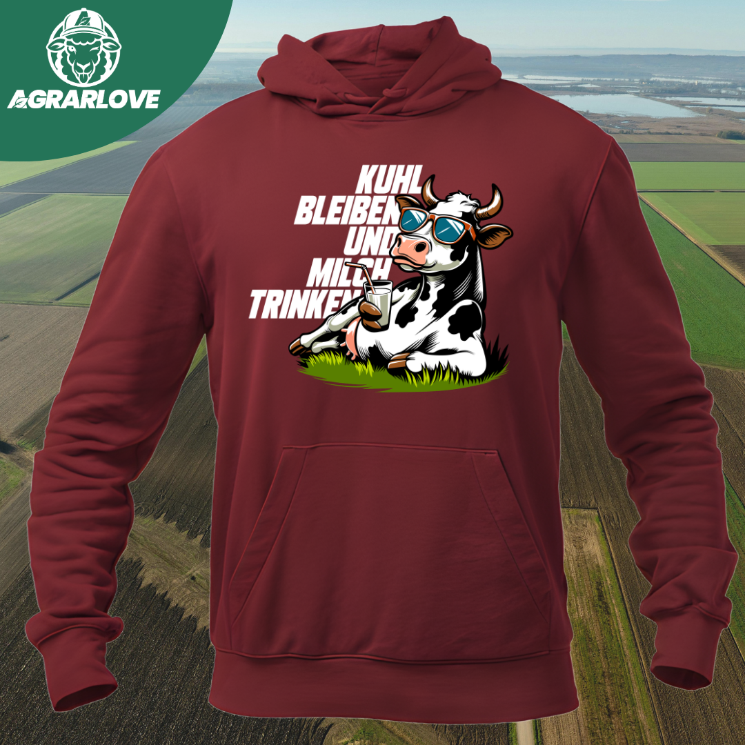 Kuhl bleiben und Milch trinken | Premium Hoodie