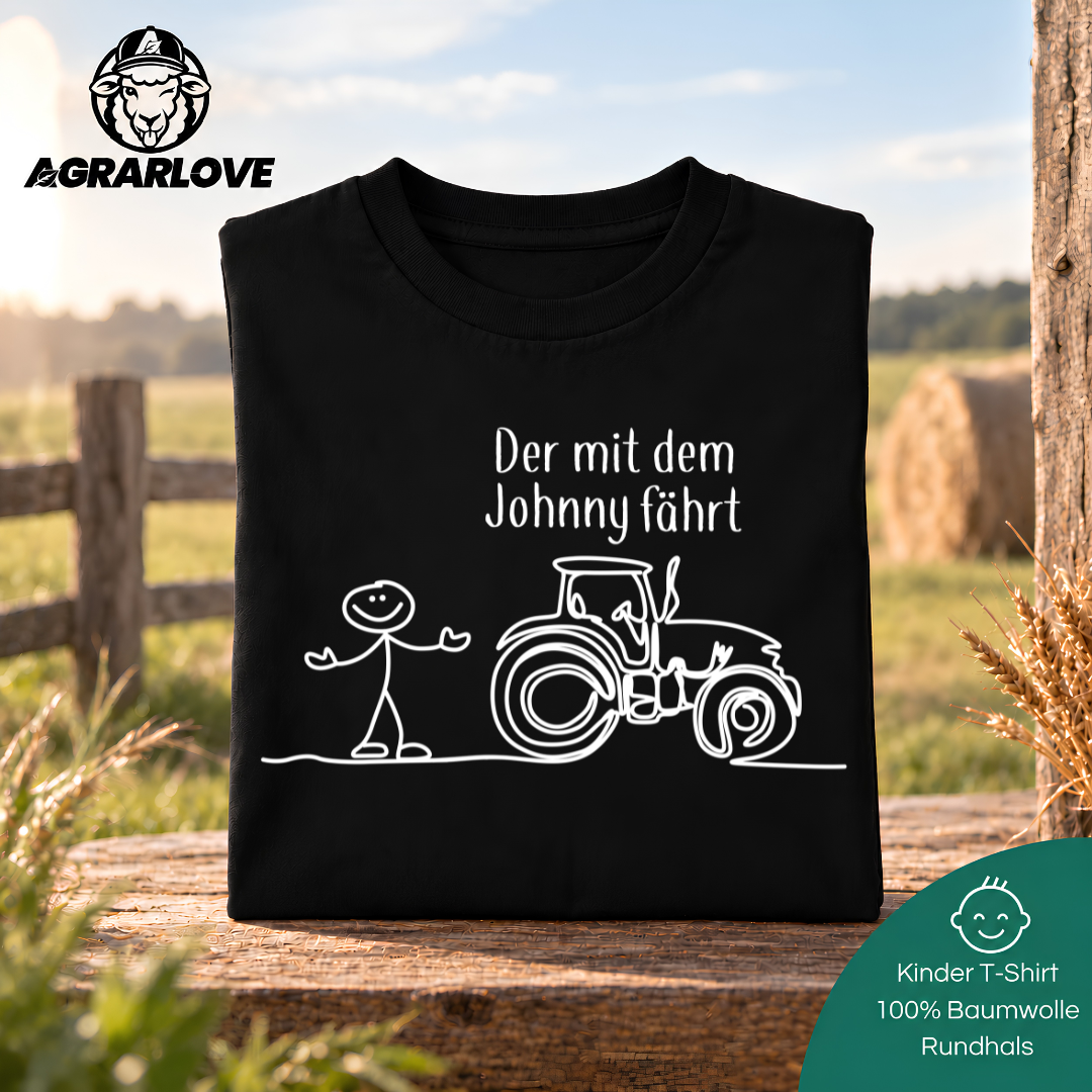 Der mit dem Johnny fährt | T Shirt Kinder