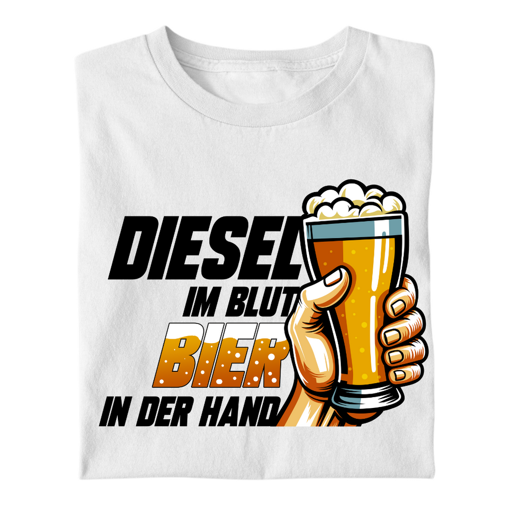 Diesel im Blut Bier in der Hand | Premium T Shirt