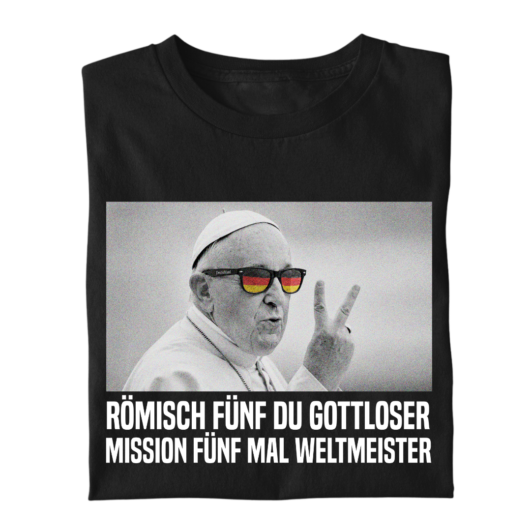 Römisch 5 du Gottloser Mission 5 mal Weltmeister | Premium T Shirt
