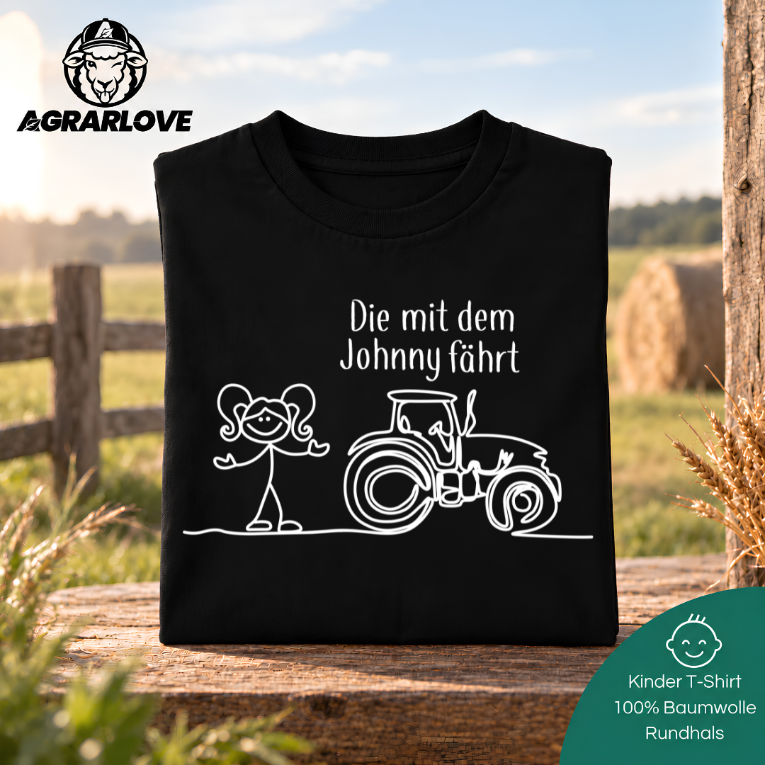 Die mit dem Johnny fährt | T Shirt Kinder