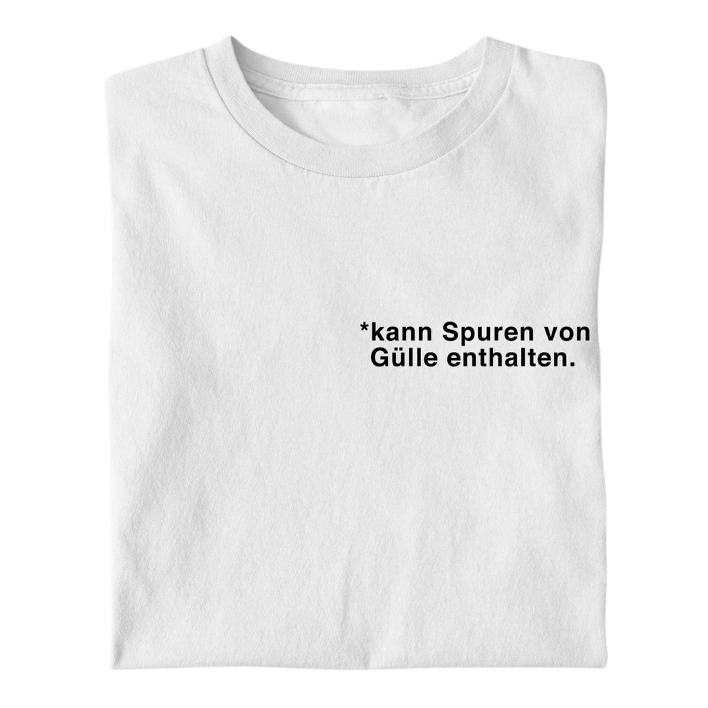 Kann Spuren von Gülle enthalten Brustdruck | Premium T Shirt