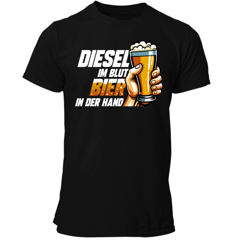 Diesel im Blut Bier in der Hand | Premium T Shirt