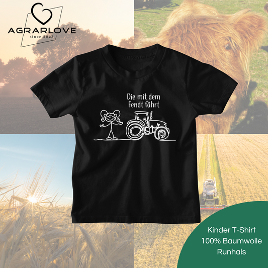 Die mit dem Fendt fährt | T Shirt Kinder