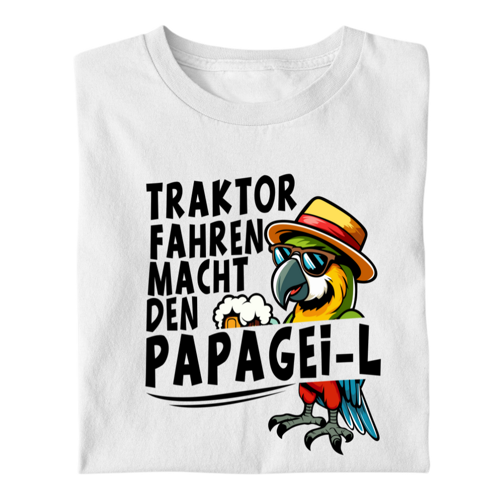 Traktor fahren macht den Papagei-L | Premium T Shirt