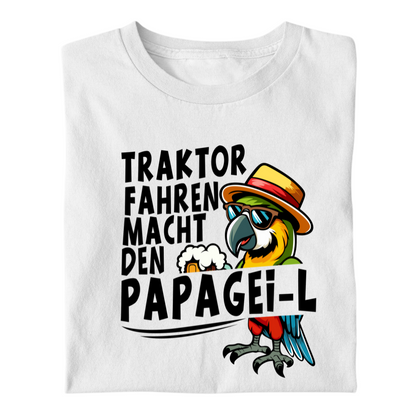 *NEU* Traktor fahren macht den Papagei-L Premium - T-Shirt