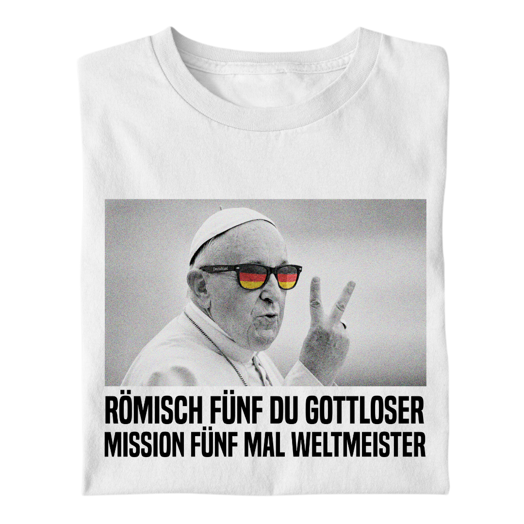 Römisch 5 du Gottloser Mission 5 mal Weltmeister | Premium T Shirt